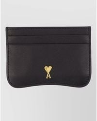 Ami Paris - Grained Leather Cardholder - Lyst
