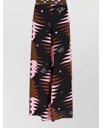 PUCCI - Silk High-Rise Wide-Leg Printed Trousers - Lyst