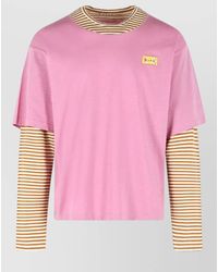 Marni - Linen Cotton Double Layer Striped T Shirt - Lyst
