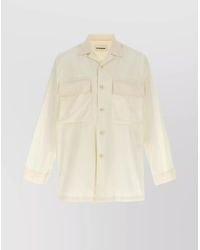 Jil Sander - Cotton Logo Embroidery Shirt - Lyst