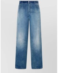 Dior - Denim Wide-Leg Trousers - Lyst
