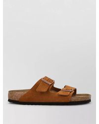 Birkenstock - Suede Leather Flat Sandals - Lyst