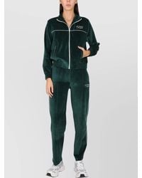 Sporty & Rich - Zip Sweatshirt With Elastic Cuffs And Waistband - Lyst