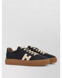 Hogan - Lace Up Shoes Round Toe Suede Finish - Lyst