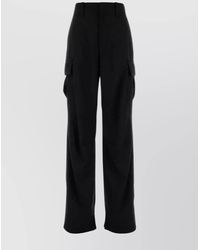 Bottega Veneta - Wool Cargo Wide-Leg Trousers - Lyst