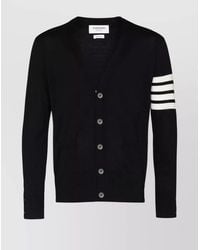 Thom Browne - V-Neck Cardigan Merino Wool Stripe Detail - Lyst
