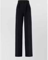Max Mara - Virgin Wool High-Rise Pleated Wide-Leg Trousers - Lyst