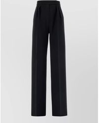 Max Mara - Virgin Wool High-Rise Pleated Wide-Leg Trousers - Lyst