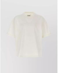 Jil Sander - Printed Logo Crew Neck Short Sleeve T-Shirt - Lyst