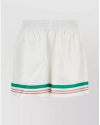 CASABLANCA - Silk Printed Knee-Length Shorts - Lyst