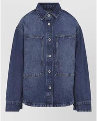 Studio Nicholson - Cotton Denim Long-Sleeve Shirt - Lyst