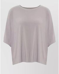 Norma Kamali - Short Sleeve Boxy Cut T Shirt - Lyst
