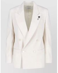 Lardini - Double Breasted Blazer Notch Lapel Buttons Pin - Lyst