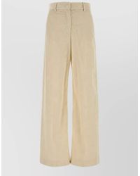 Weekend by Maxmara - Cotton Corduroy Wide-Leg Trousers - Lyst