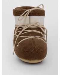 Moon Boot - Ankle Lace Up Boots Faux Fur Texture - Lyst