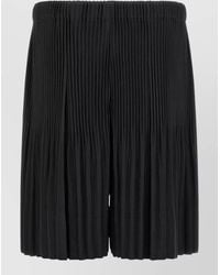 Homme Plissé Issey Miyake - June Series Knee Length Pleated Bermuda Shorts - Lyst