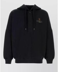 Vivienne Westwood - Cotton Hooded Sweatshirt Relaxed Fit Embroidery - Lyst