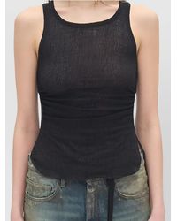 Ann Demeulemeester - Wool Jacquard Cropped Tank Top - Lyst