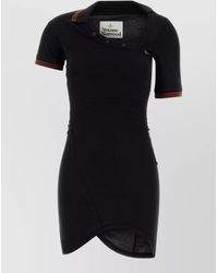 Vivienne Westwood - Piquet Polo Shirt Asymmetric Hem Contrast Trim - Lyst