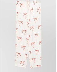 forte_forte - Bow Pattern Drawstring Trousers Slip Pockets - Lyst