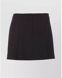 Pinko - Flared Skirt With Front Pleats And Pockets - Lyst