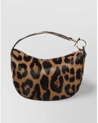 Ferragamo - Leopard Print Top Handle Clutch Bag - Lyst