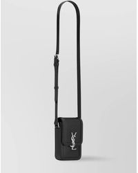 Saint Laurent - Leather Mini Messenger Bag - Lyst