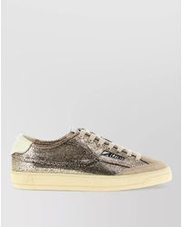 Autry - Leather Low-Top Lace-Up Sneakers - Lyst