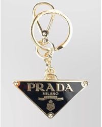 Prada - Keyring Triangle Shape-Tone Hardware Attachment - Lyst