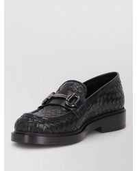 LA ROSE - Braided Leather Loafers - Lyst