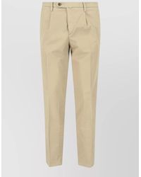 Briglia 1949 - Straight Leg Pants Belt Loops Pleated Front - Lyst