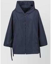 Max Mara - Hooded Jacket Drawstring Hem Side Pockets - Lyst