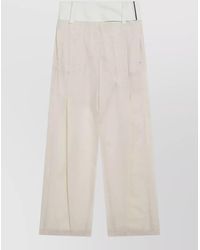 Sportmax - High Waist Pleated Wide Leg Tailored Trousers - Lyst