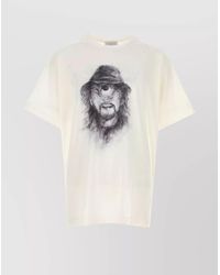Yohji Yamamoto - Graphic Print Crew Neck Short Sleeve T-Shirt - Lyst