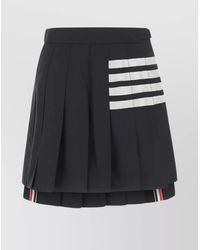 Thom Browne - High-Waisted Pleated Mini Skirt Stripes - Lyst