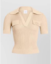 Patou - Cotton Embroidered Knitted Polo Shirt - Lyst