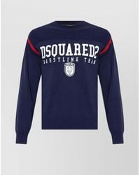 DSquared² - Logo-Print Cotton Crew-Neck Jumper - Lyst