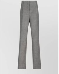 Prada - Wool Straight-Leg Trousers - Lyst