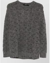 SEVENTY VENEZIA - Open-Knit Sequin-Embellished Long-Sleeve Jumper - Lyst