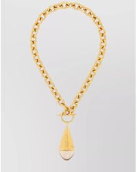 Chloé - Prism Necklace With Chain Frame And Pendant Detail - Lyst
