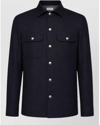 Brunello Cucinelli - Wool Flannel Shirt Jacket - Lyst