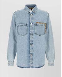 Gucci - Denim Shirt With Chest Pockets And Long Sleeves - Lyst