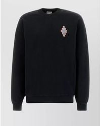 Marcelo Burlon - Cotton Oversized Ribbed Crew-Neck Sweatshirt - Lyst