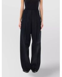Golden Goose - Virgin Wool Wide-Leg Trousers - Lyst