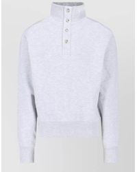 Entire studios - High Collar Long Sleeve Ribbed Cuffs Top - Lyst