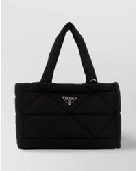 Prada - Quilted Nylon Tote Bag With Top Handles - Lyst