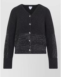 Bottega Veneta - Cashmere Wool Ribbed V-Neck Cardigan - Lyst