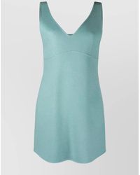 P.A.R.O.S.H. - Wool Sleeveless V-Neck Mini Dress - Lyst