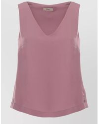Herno - V Neck Sleeveless Top Side Buttons - Lyst