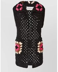 Matimì - Crochet Floral Sleeveless Knitwear Jacket Vest - Lyst